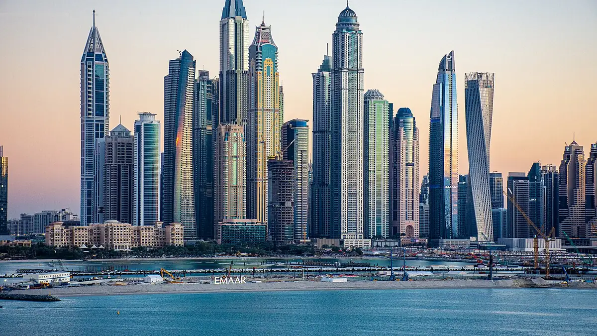 Residential towers on the Dubai waterfront
